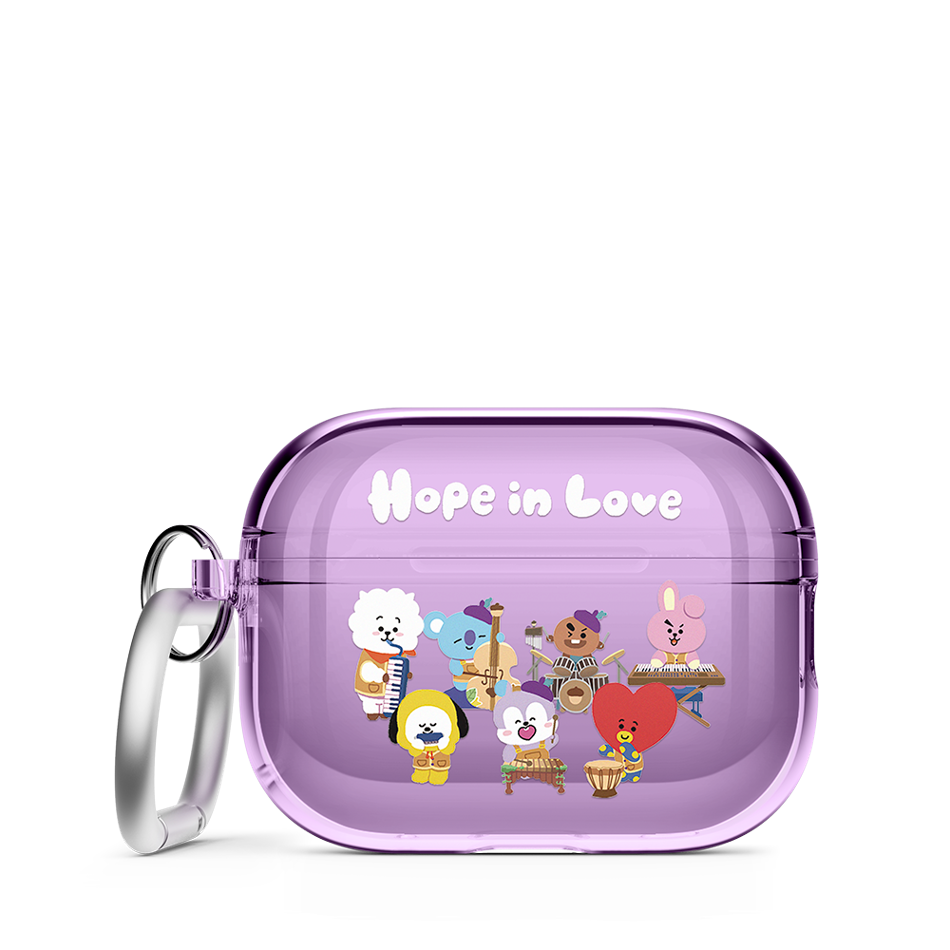 BT21 Hope in Love Official Airpods Pro2 Clear Case