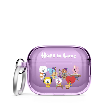 BT21 Hope in Love Official Airpods Pro2 Clear Case