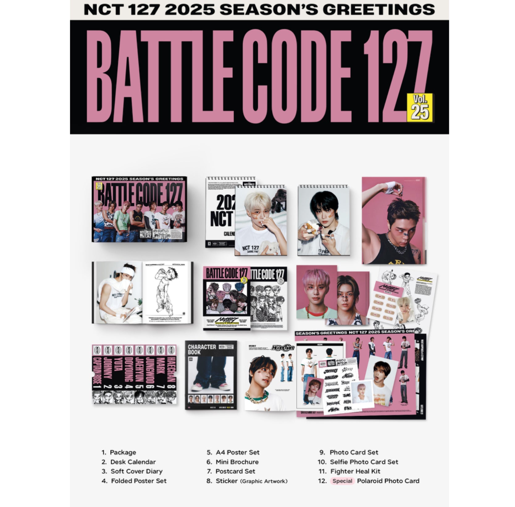 NCT 127 - BATTLE CODE 127 - 2025 Official Season's Greetings + POB