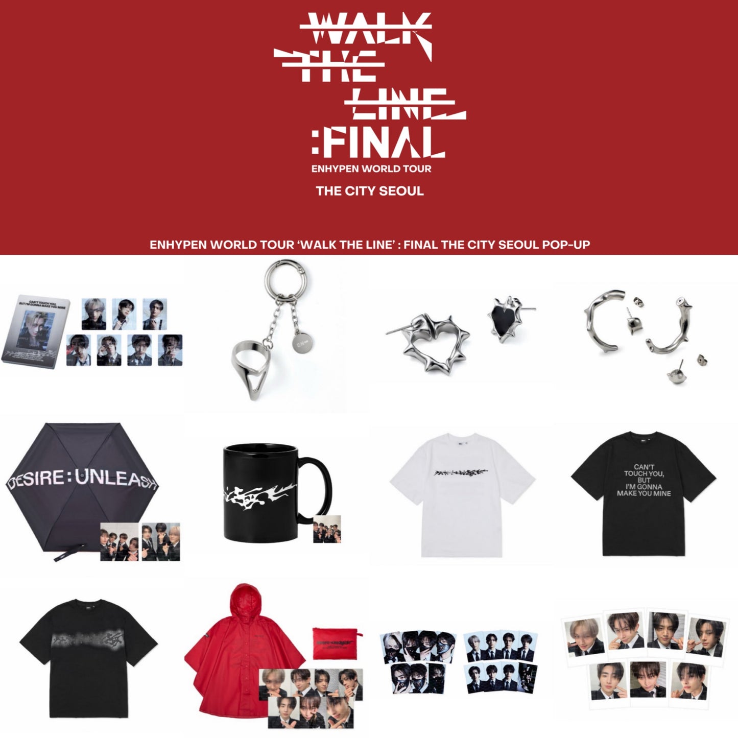 ENHYPEN - WALK THE LINE : FINAL ENHYPEN World Tour The City SEOUL Pop-Up Official MD / DESIRE : UNLEASH