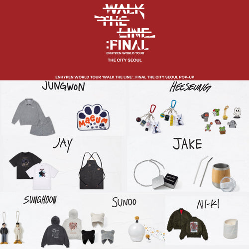 ENHYPEN - WALK THE LINE : FINAL ENHYPEN World Tour The City SEOUL Pop-Up Official MD / ARTIST MADE COLLECTION