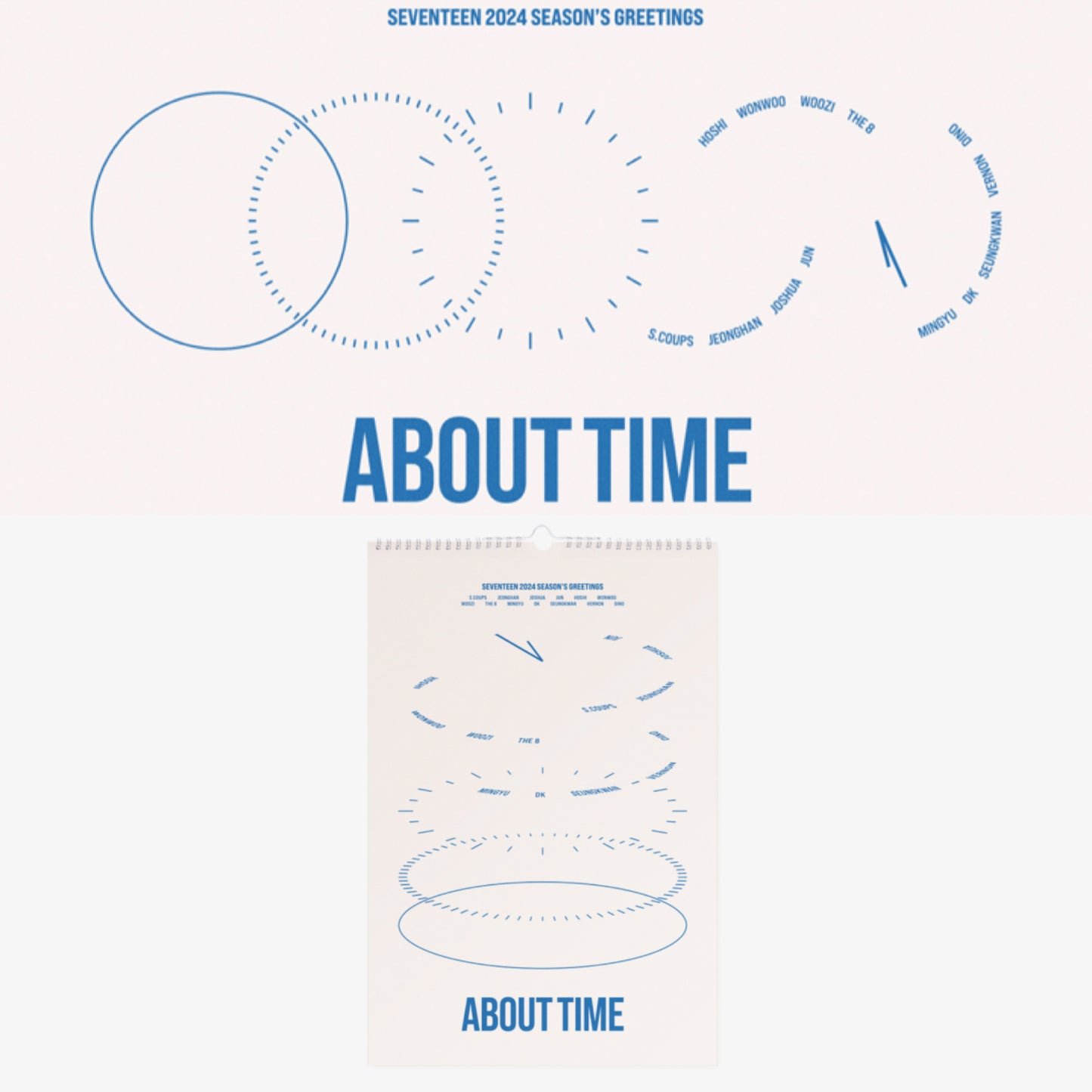 SEVENTEEN - ABOUT TIME Official 2024 Season's Greetings Wall Calendar