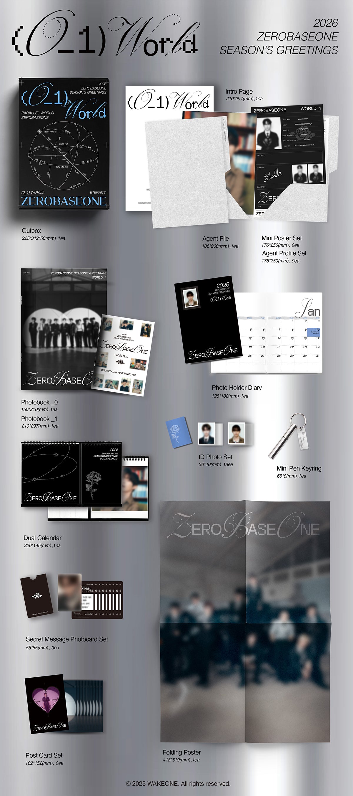 ZEROBASEONE ZB1 - (0_1) WORLD 2026 Official Season's Greetings – K