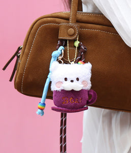 BT21 Minini Official Latte Plush Keyring