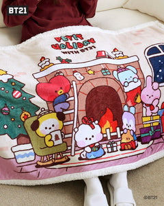 BT21 Minini Official Holiday Blanket 1200 x 800mm