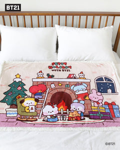 BT21 Minini Official Holiday Blanket 1200 x 800mm