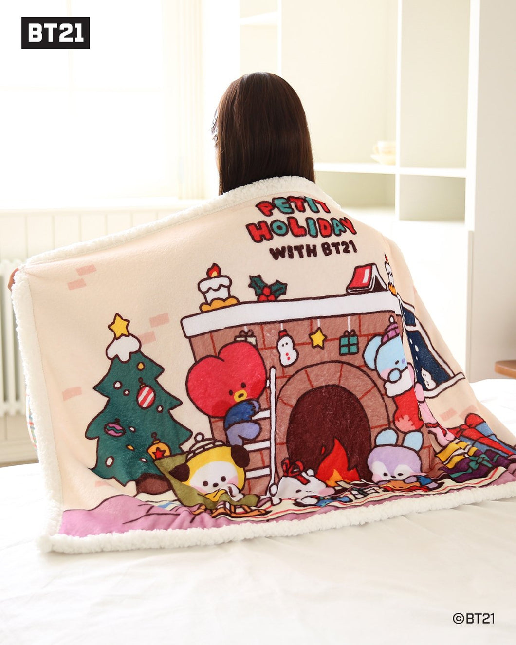 BT21 Minini Official Holiday Blanket 1200 x 800mm