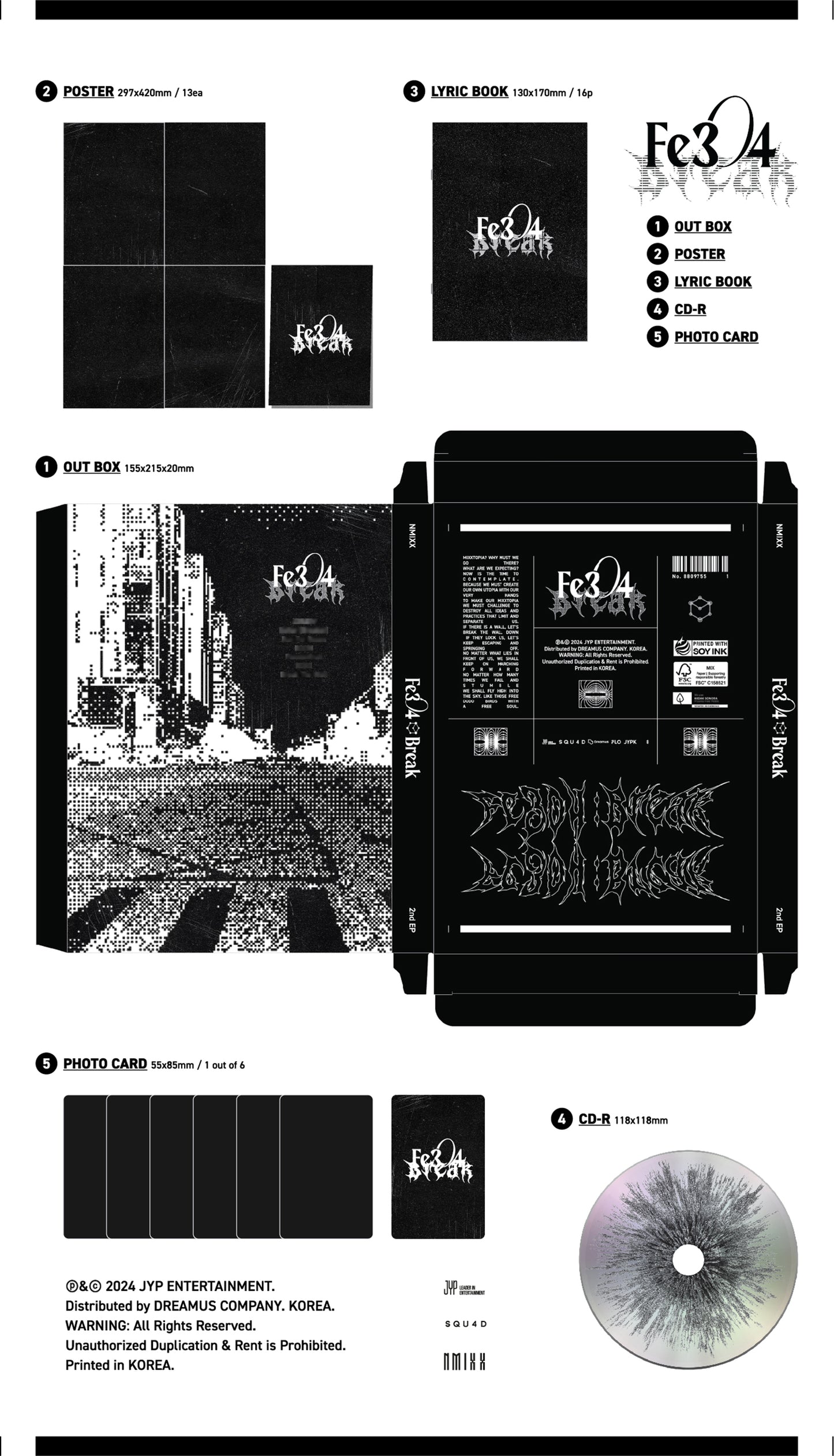 NMIXX - FE3O4 : BREAK 2nd EP Album Poster Version