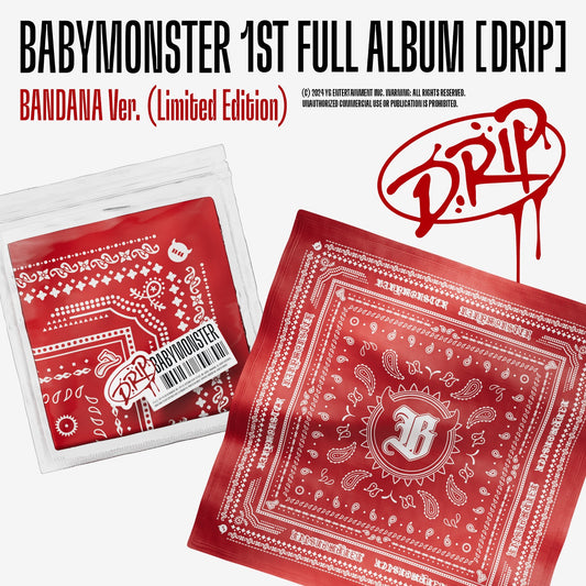BABYMONSTER - DRIP 1st Full Album BANDANA Limited Edition Version
