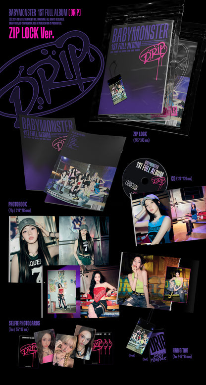 BABYMONSTER - DRIP 1st Full Album ZIP LOCK Version