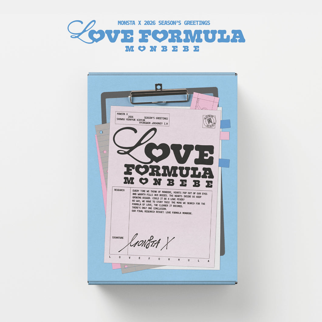 MONSTA X - LOVE FORMULA MONBEBE Official 2026 Season’s Greetings + POB