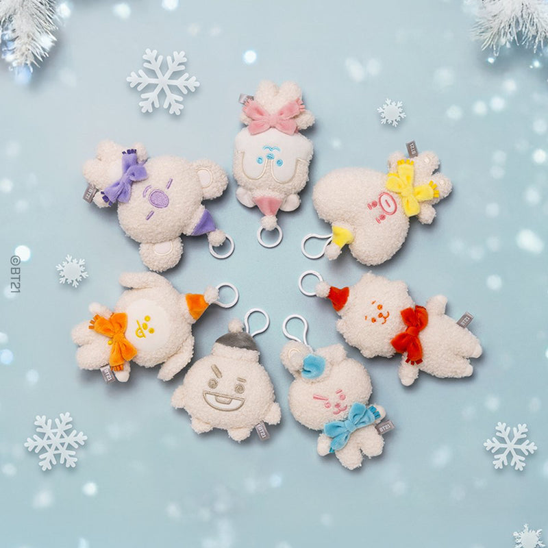 BT21 Official SNOWMAN Plush Keyring 15cm – K-STAR