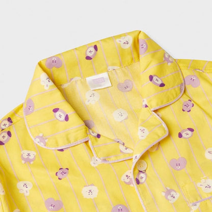 BT21 Official Basic Yellow Stripe Pajama Set