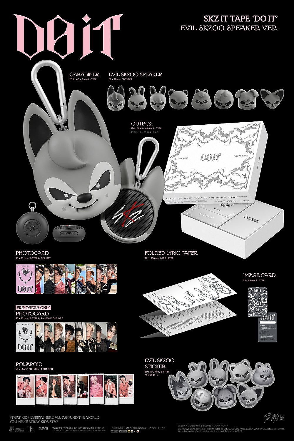 STRAY KIDS - DO IT SKZ IT TAPE Evil SKZOO Speaker Ver