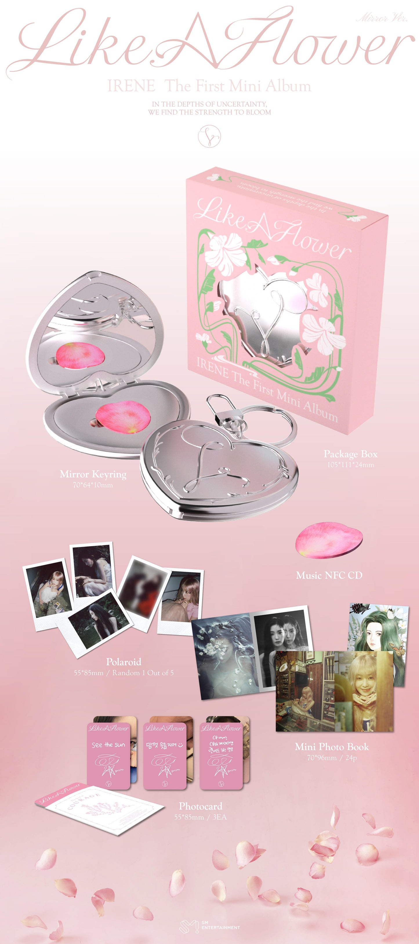 RED VELVET IRENE - LIKE A FLOWER Mirror NFC Version