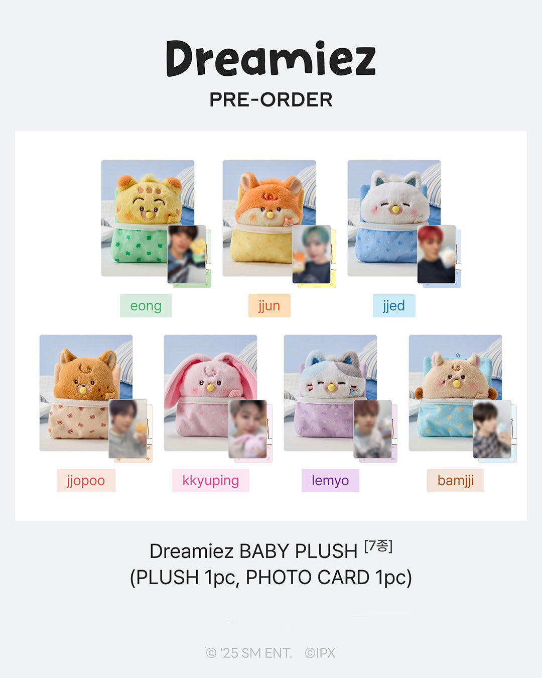 NCT DREAM Official DREAMIEZ BABY Plush (Pre-Order MARCH 2026) – K-STAR