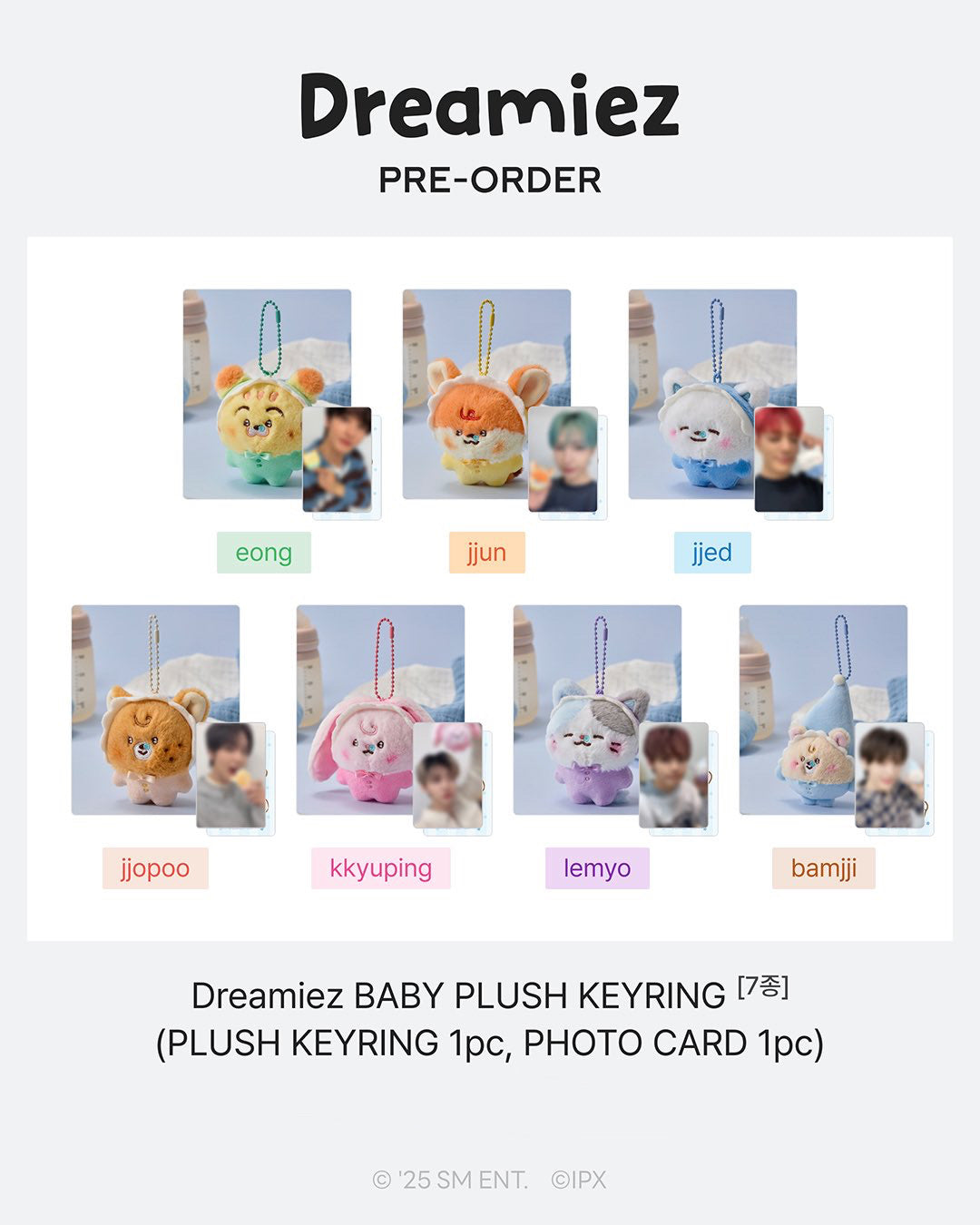 NCT DREAM Official DREAMIEZ BABY Plush Keyring (Pre-Order MARCH