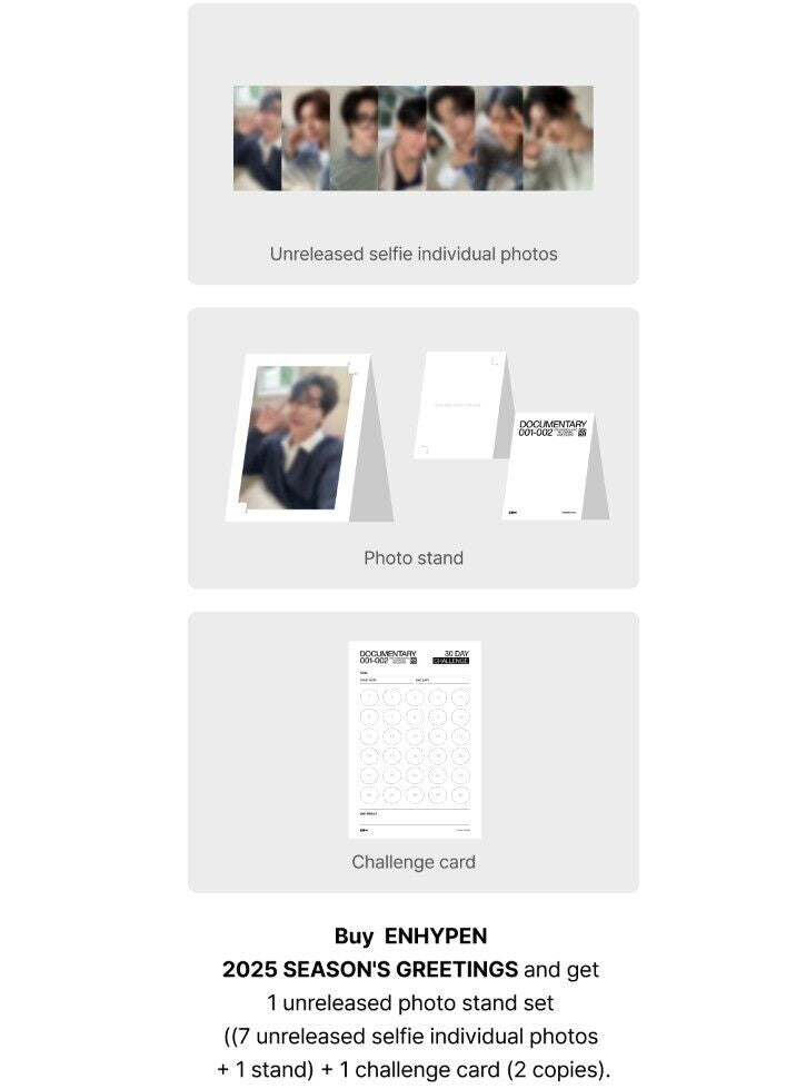 ENHYPEN  - DOCUMENTARY 001-002 2025 Official Season's Greetings + POB