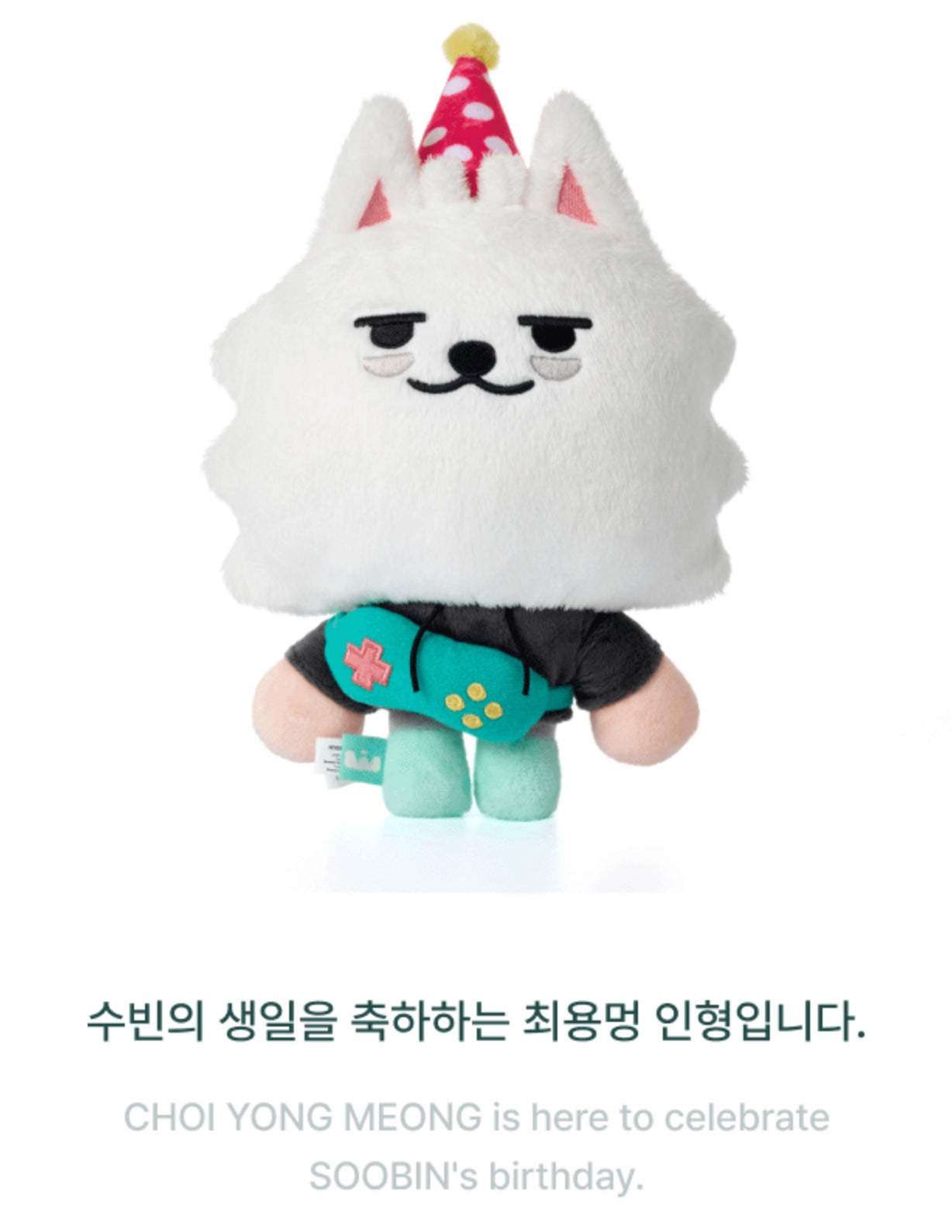 TOMORROW X TOGETHER TXT SOOBIN Choi Yong Meung Plush Set – K-STAR