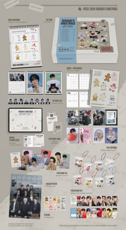ATEEZ - PASTRY SHOP Official 2026 Season’s Greetings + POB