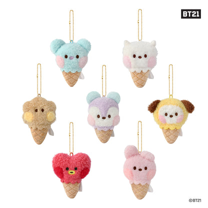BT21 Official Minini Ice Cream Plush Keyring