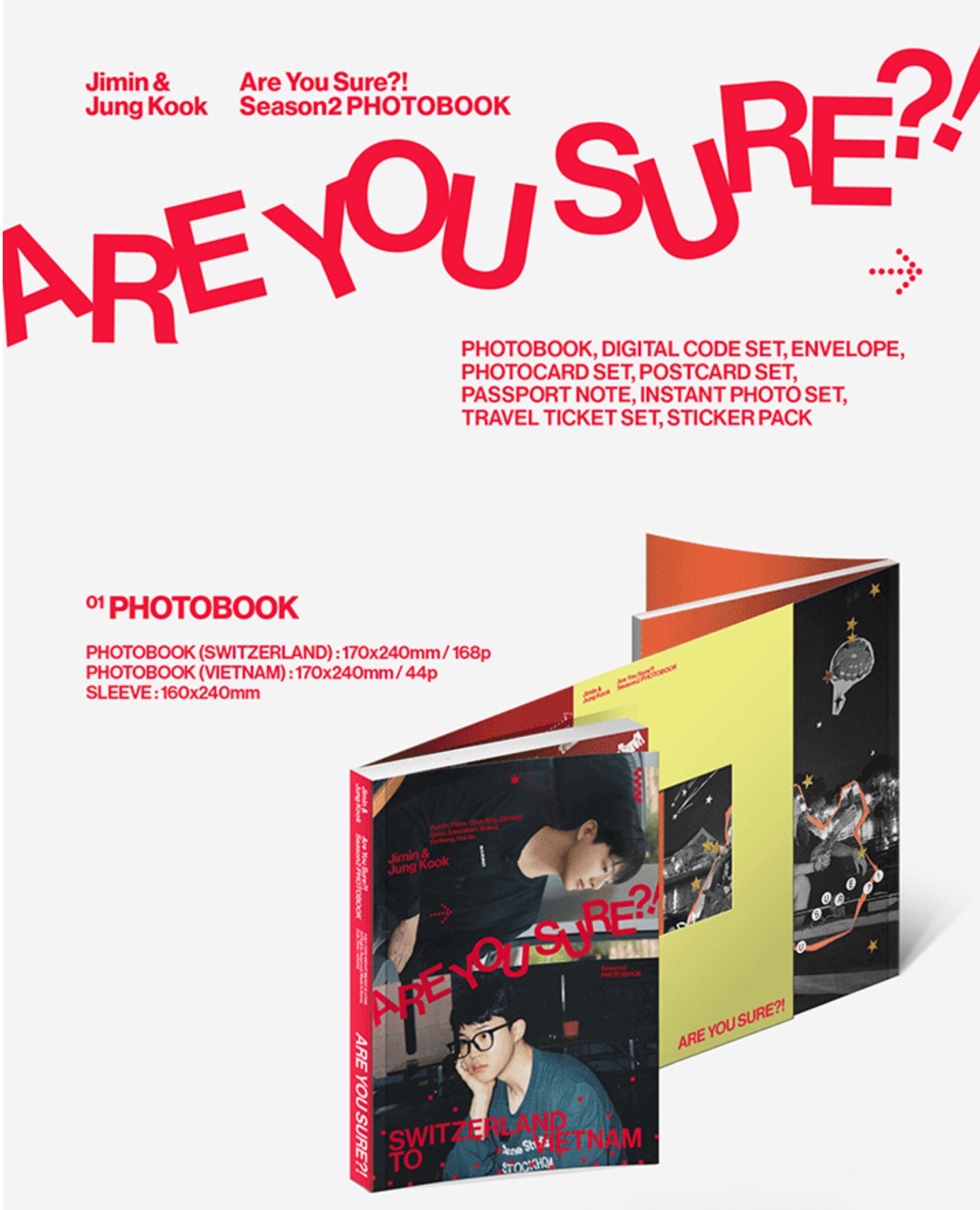 BTS JIMIN & JUNGKOOK - ARE YOU SURE? Season 2 Photobook – K-STAR