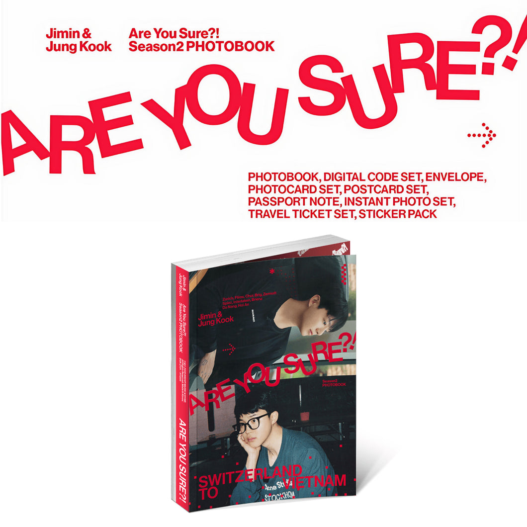 BTS JIMIN & JUNGKOOK - ARE YOU SURE? Season 2 Photobook – K-STAR BTS JIMIN & JUNGKOOK - ARE YOU SURE? Season 2 Photobook – K-STAR