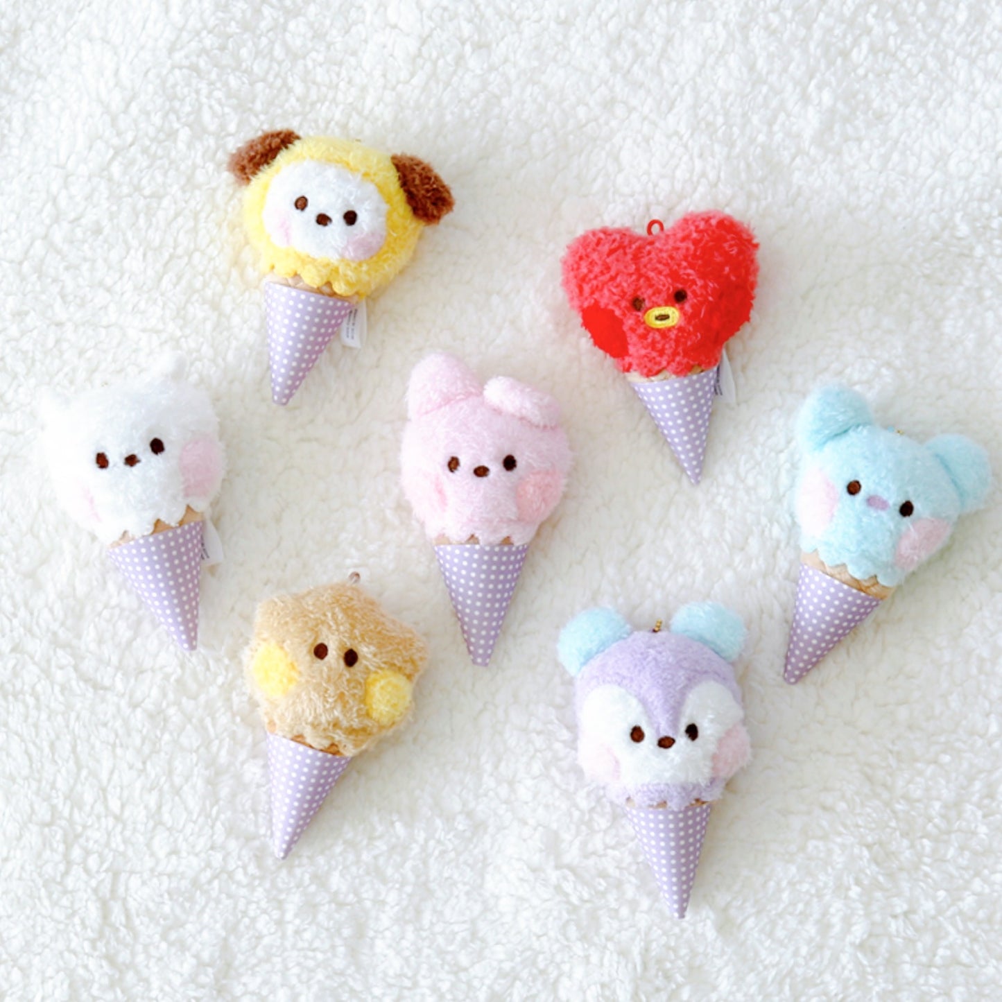 BT21 Official Minini Ice Cream Plush Keyring