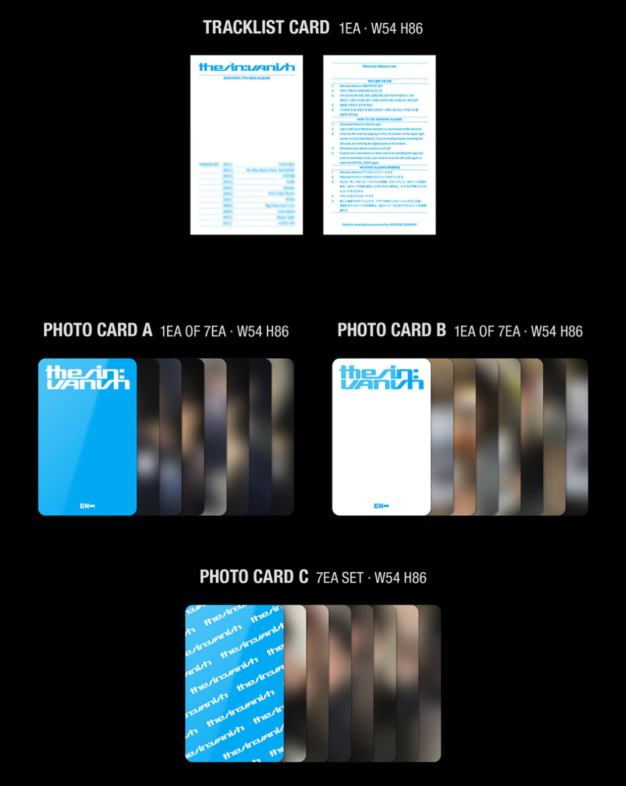 ENHYPEN - THE SIN : VANISH 7th Mini Album WEVERSE Album Ver