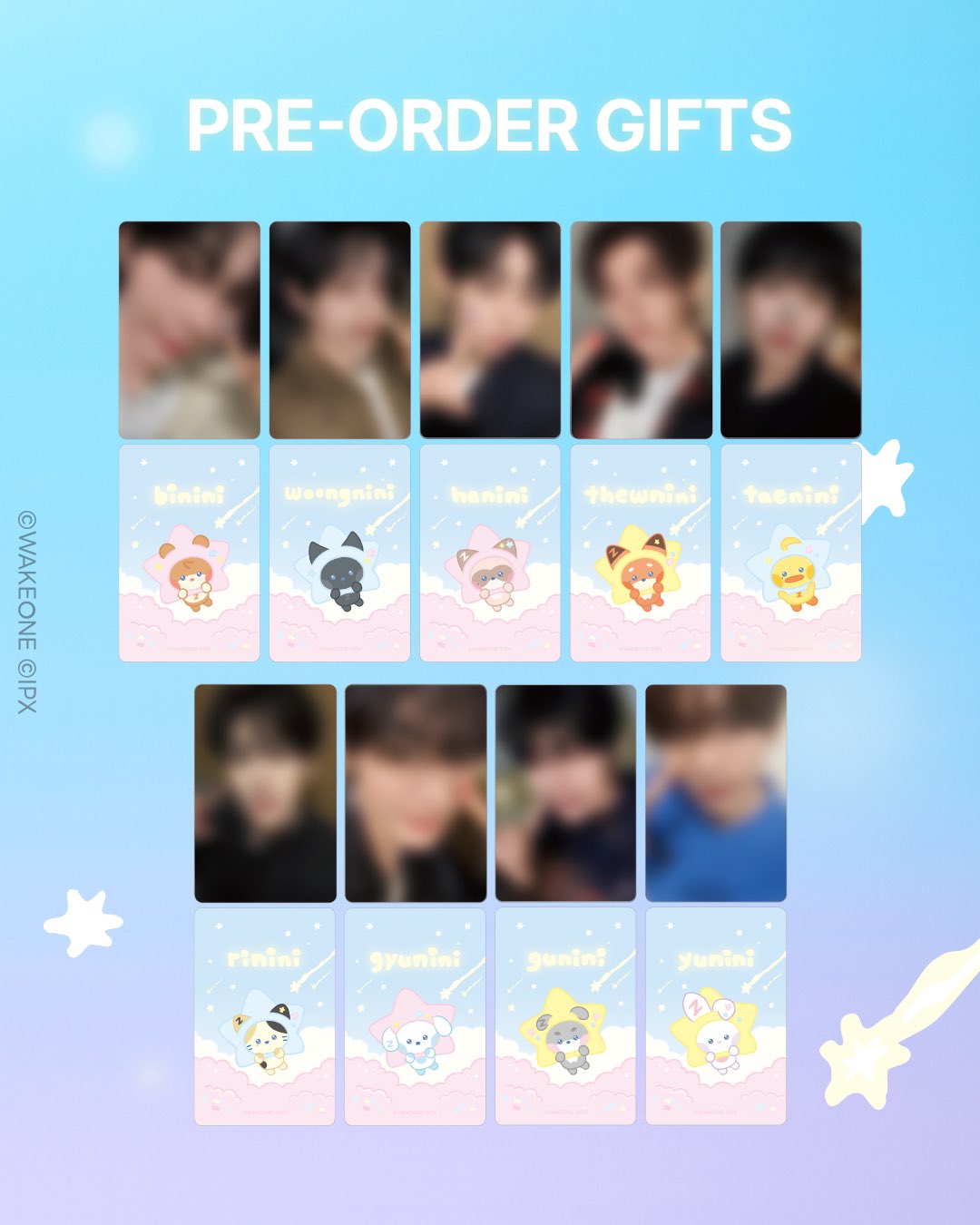 ZEROBASEONE ZB1 ZERONI TOGETHER WE SHINE Plush Keyring + Photocard