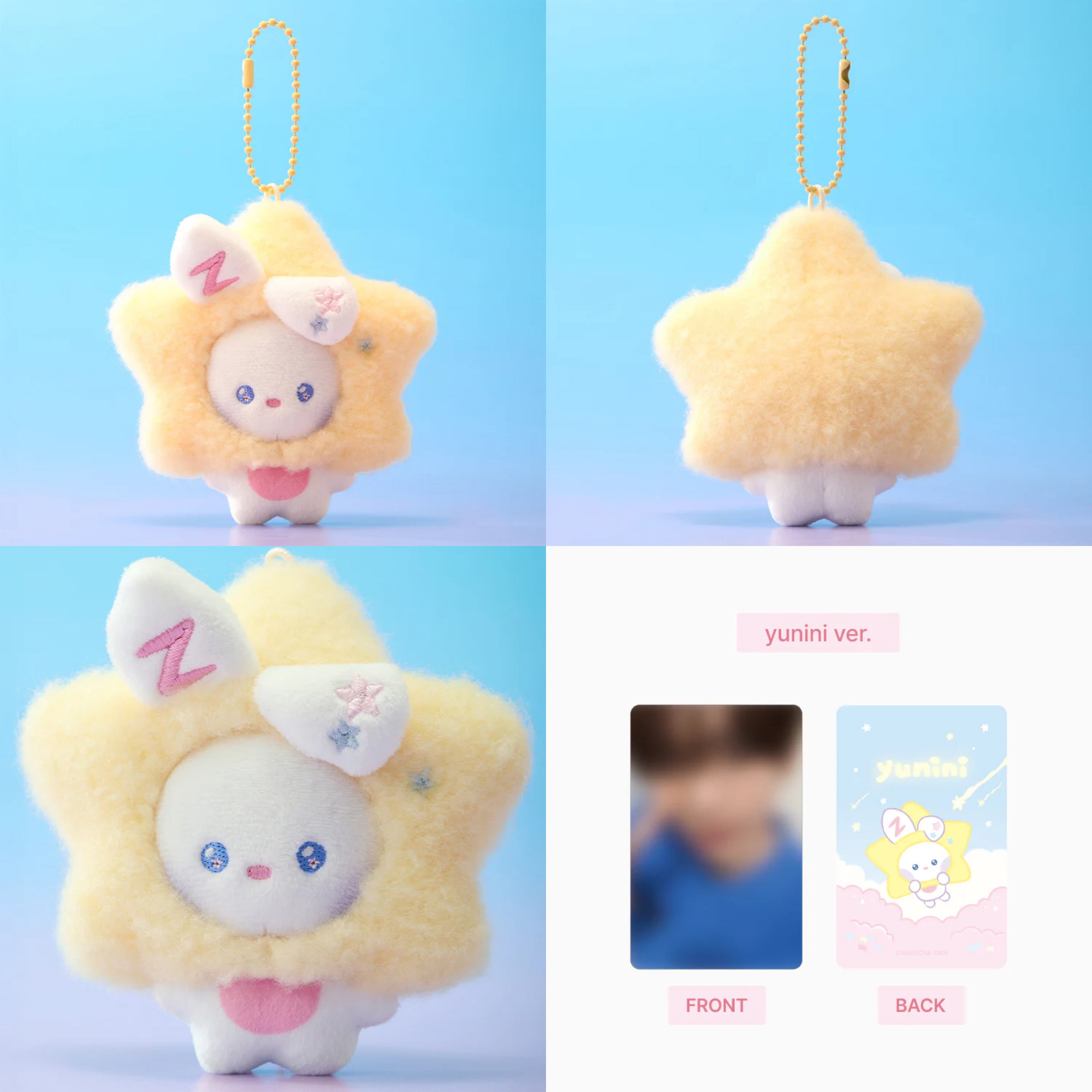 ZEROBASEONE ZB1 ZERONI TOGETHER WE SHINE Plush Keyring + Photocard