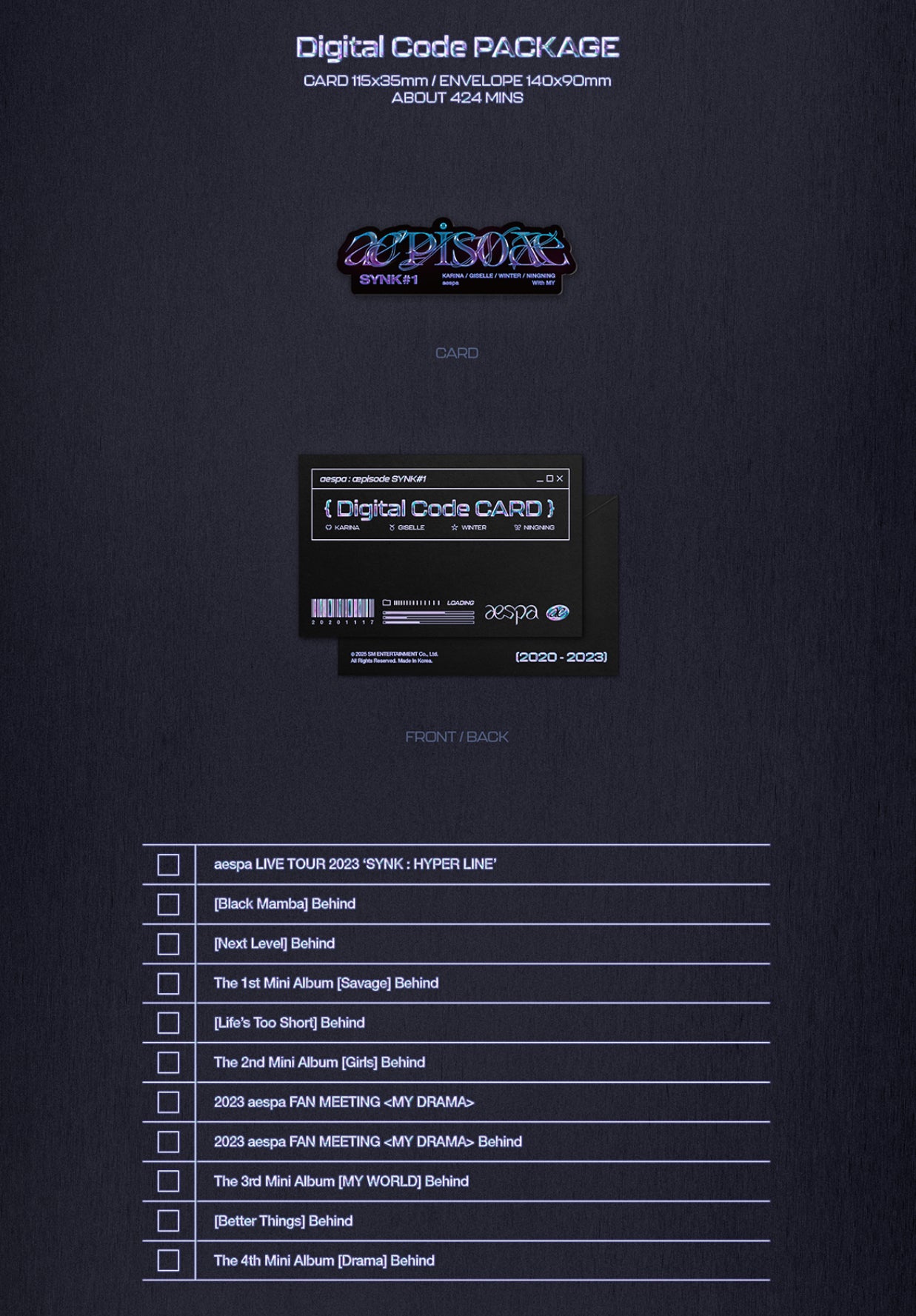 aespa - æpisode SYNK #1 Digital Code