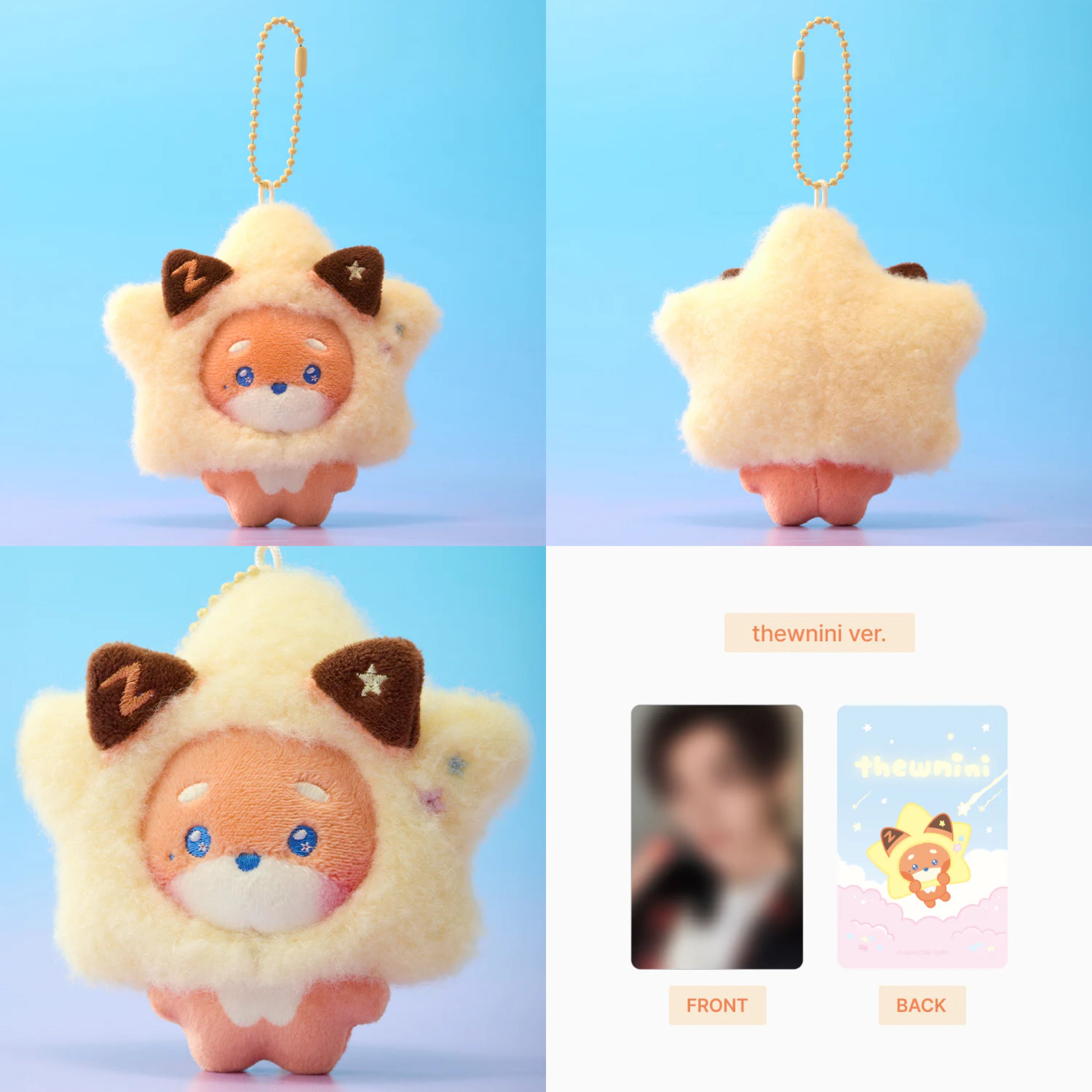 ZEROBASEONE ZB1 ZERONI TOGETHER WE SHINE Plush Keyring + Photocard