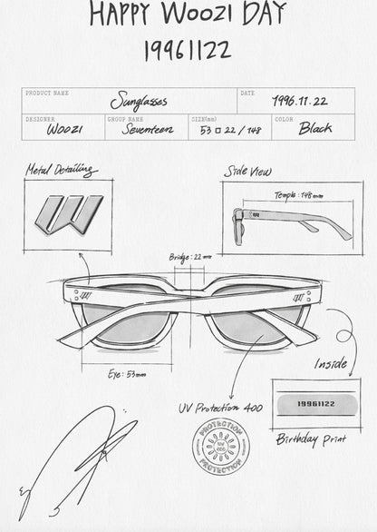 SEVENTEEN HAPPY WOOZI DAY SUNGLASSES (Preorder APRIL, 2026)