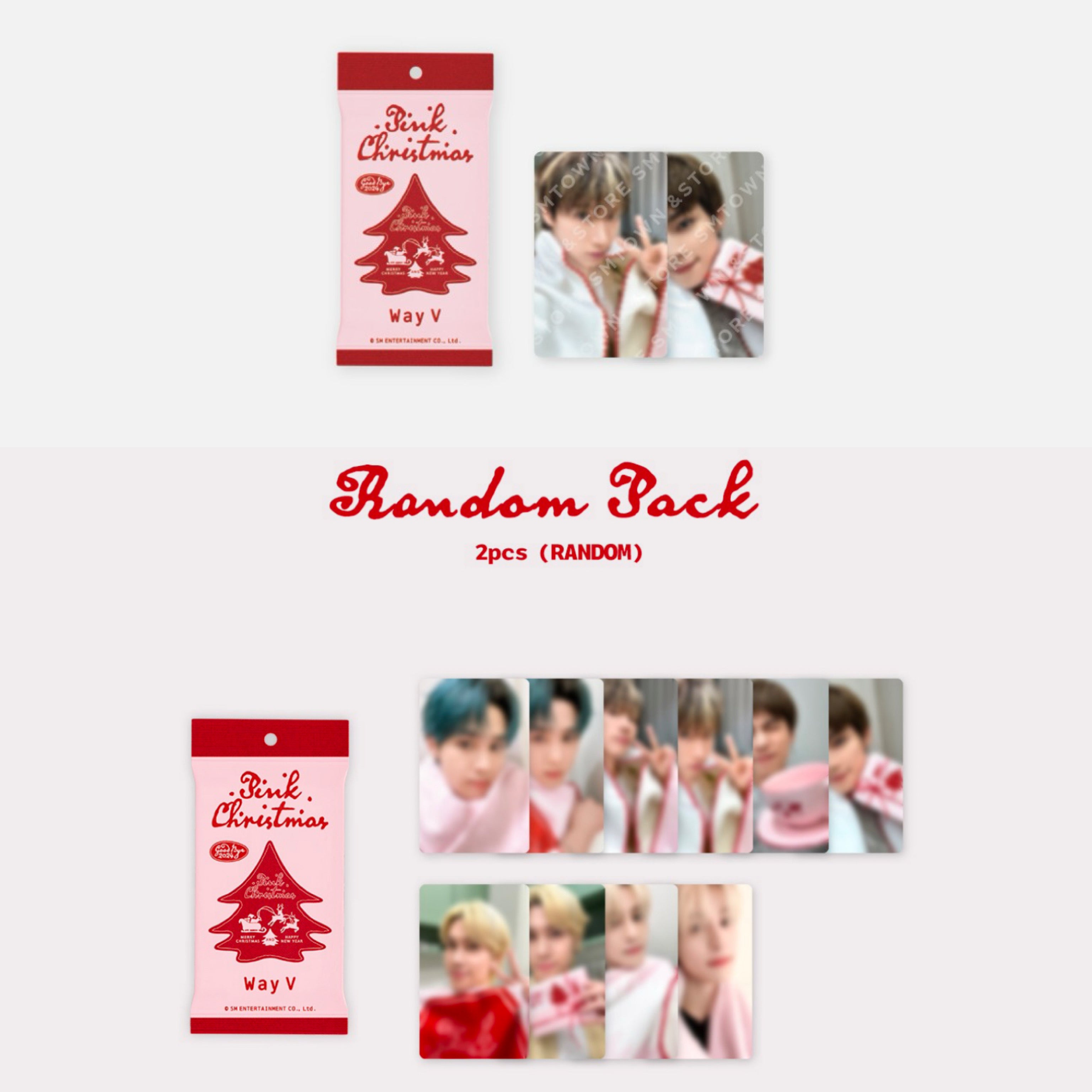 SMTOWN Official 2024 Pink Christmas PhotoCard Pack – K-STAR