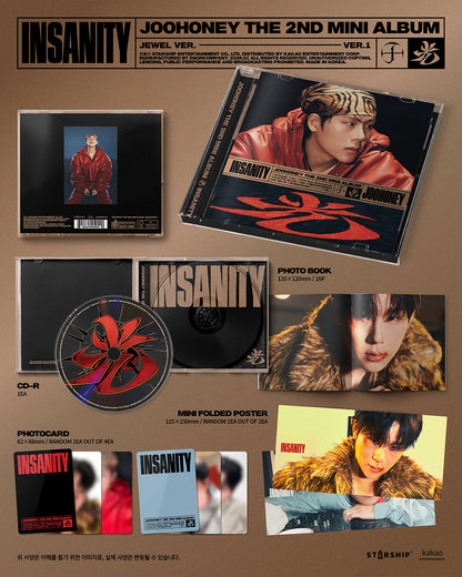 MONSTA X JOOHONEY - INSANITY 2nd Mini Album JEWEL Ver