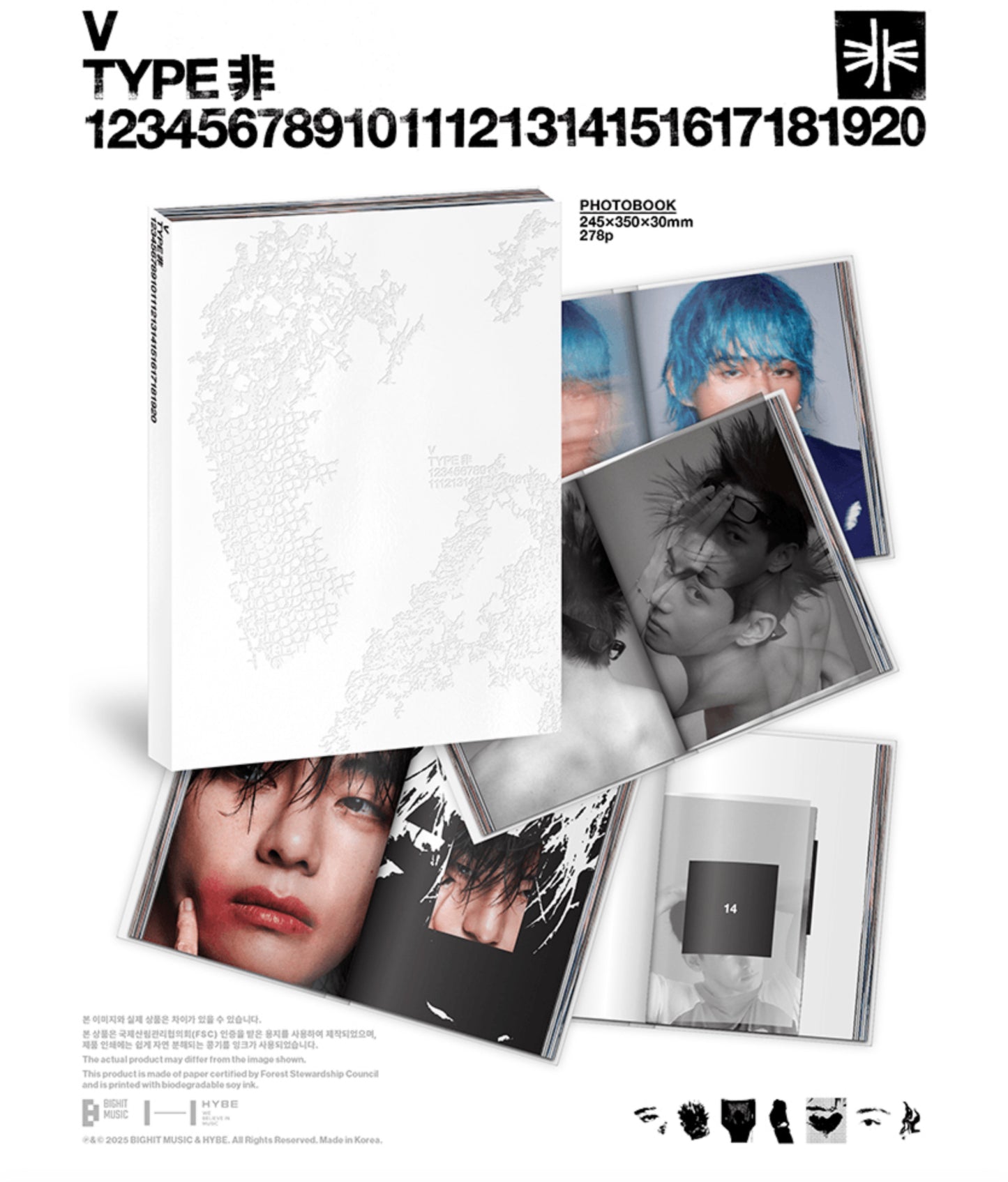 BTS V - TYPE 非 Official Photobook & Poster