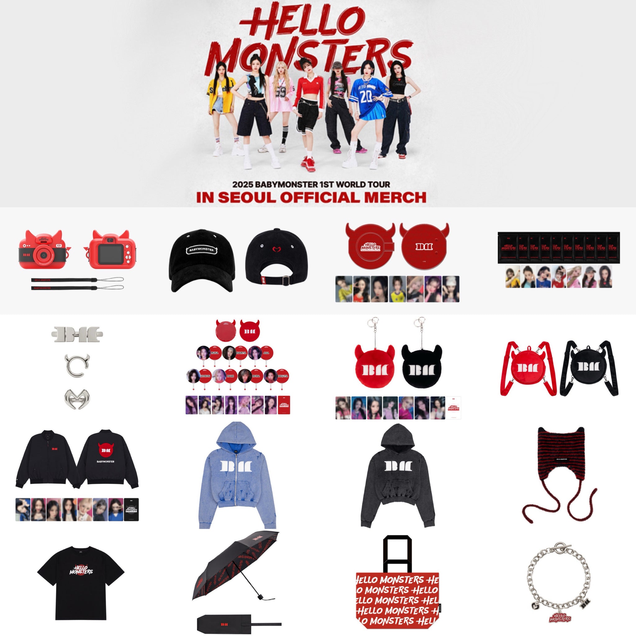 this is monsters merch BABYMONSTER 1st World Tour HELLO MONSTERS Official MD – K-STAR