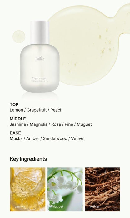 LADOR x BTS JIMIN Angel Muguet Perfume Hair Oil 80ml + Mini Photobook or Keychain