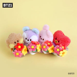 BT21 minini Official Bouquet Plush Keyring