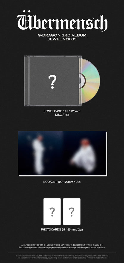 G-DRAGON - ÜBERMENSCH 3rd Album Jewel Case Ver.