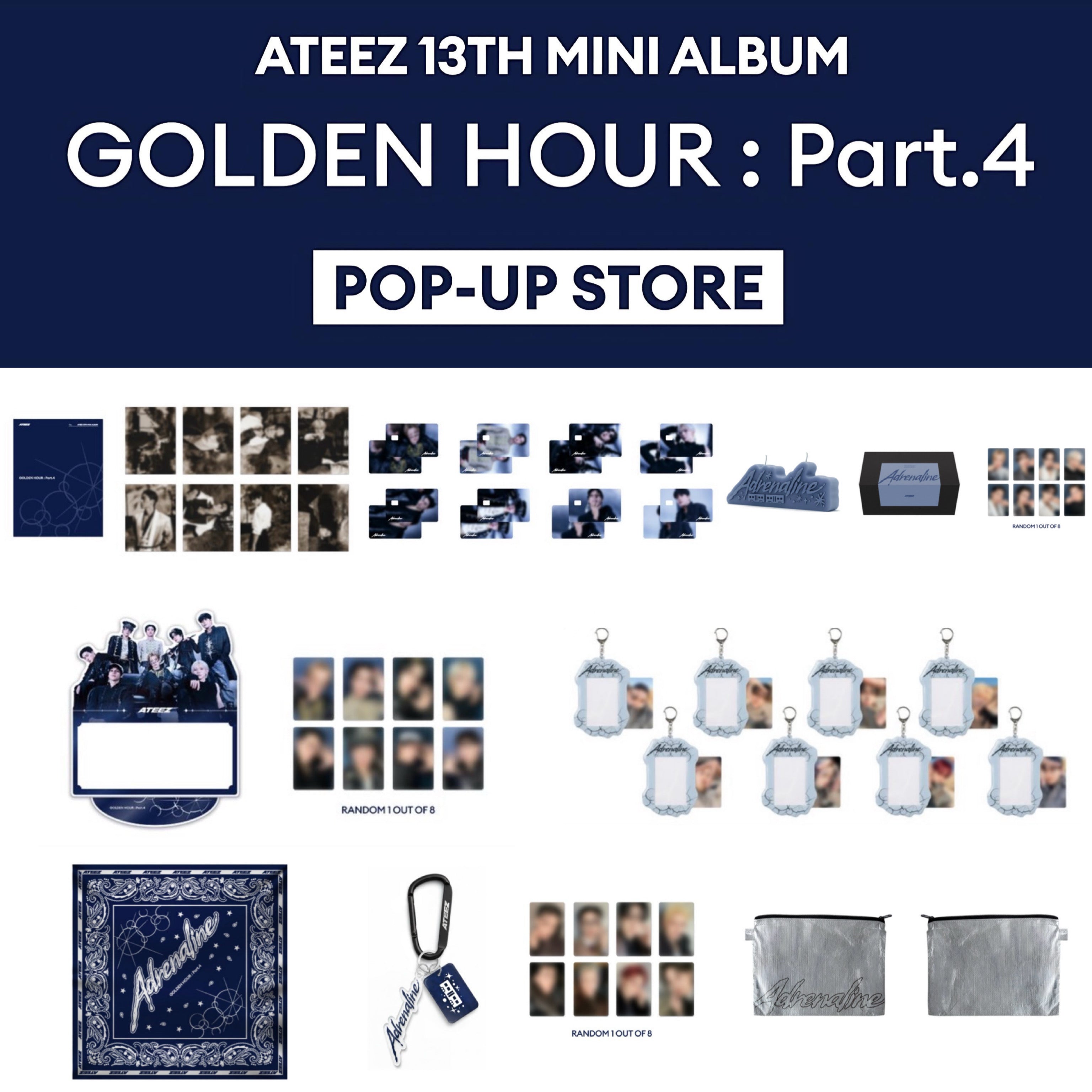 ATEEZ GOLDEN HOUR Part.4 ユニバ　コンプ　セット ATEEZ GOLDEN HOUR : Part.4 POP-UP Store Official MD – K-STAR