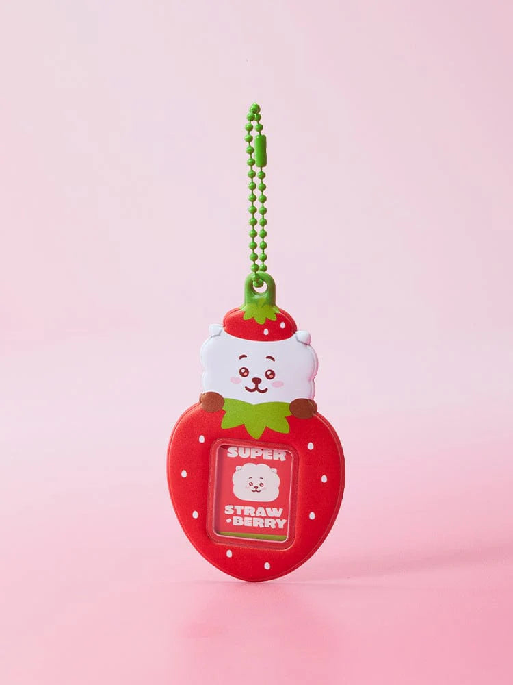 BT21 Official Strawberry Party Mini Photo Holder Keyring