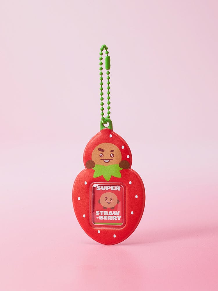 BT21 Official Strawberry Party Mini Photo Holder Keyring