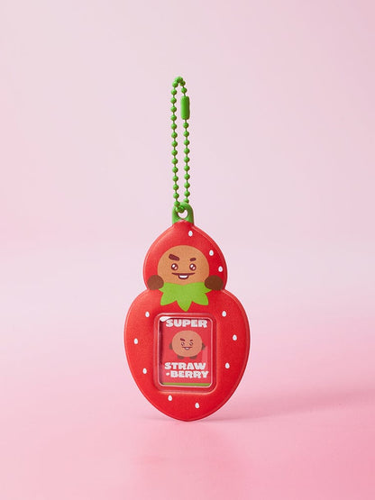 BT21 Official Strawberry Party Mini Photo Holder Keyring