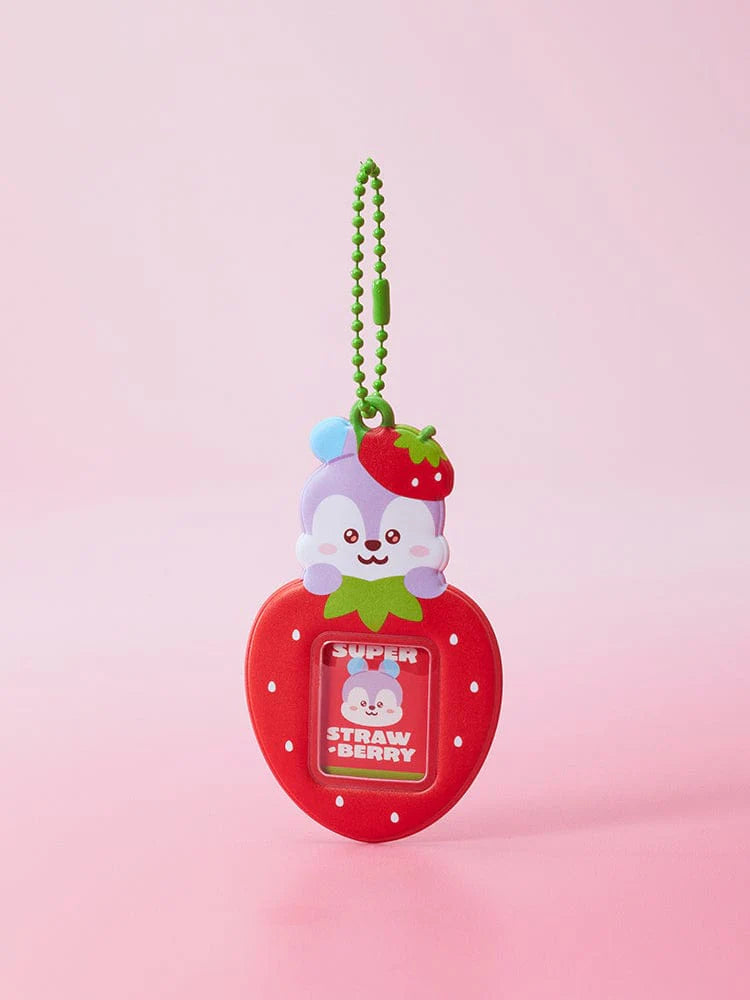 BT21 Official Strawberry Party Mini Photo Holder Keyring