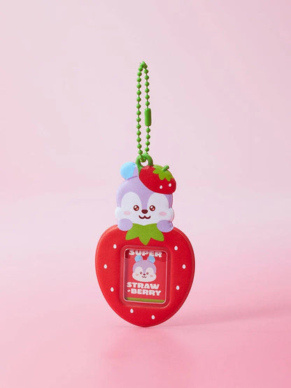 BT21 Official Strawberry Party Mini Photo Holder Keyring