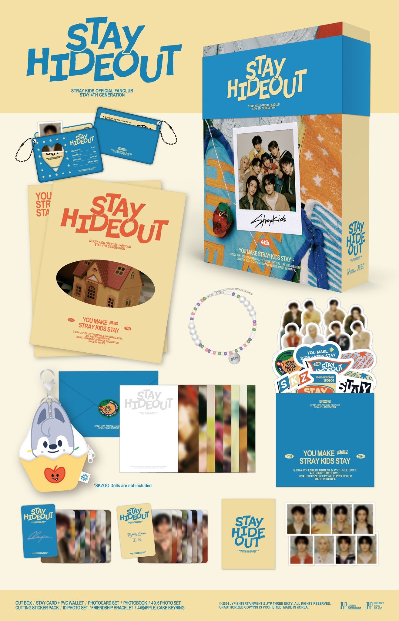 アイドル Stray Kids STAY HIDEOUT 4TH GENERATION STRAY KIDS STAY HIDEOUT Official 4th Membership Kit Set – K-STAR