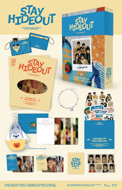 STRAY KIDS STAY HIDEOUT Official 4th Membership Kit Set