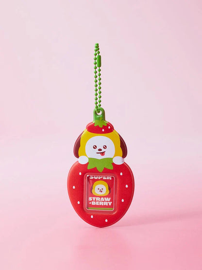 BT21 Official Strawberry Party Mini Photo Holder Keyring